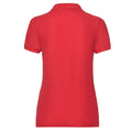 Red - Back - Fruit of the Loom Womens-Ladies Lady Fit 65-35 Polo Shirt