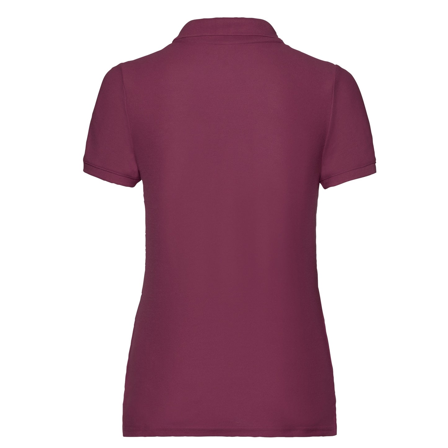 Burgundy - Back - Fruit of the Loom Womens-Ladies Lady Fit 65-35 Polo Shirt