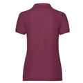 Burgundy - Back - Fruit of the Loom Womens-Ladies Lady Fit 65-35 Polo Shirt