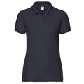 Deep Navy - Front - Fruit of the Loom Womens-Ladies Lady Fit 65-35 Polo Shirt