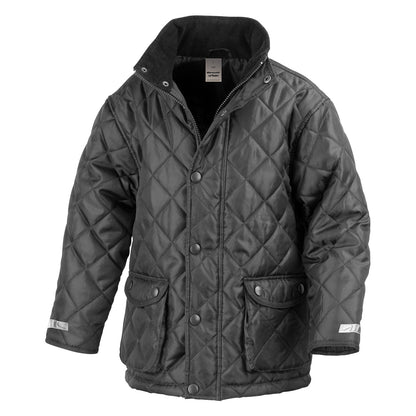 Black - Front - Result Urban Childrens-Kids Cheltenham Padded Jacket