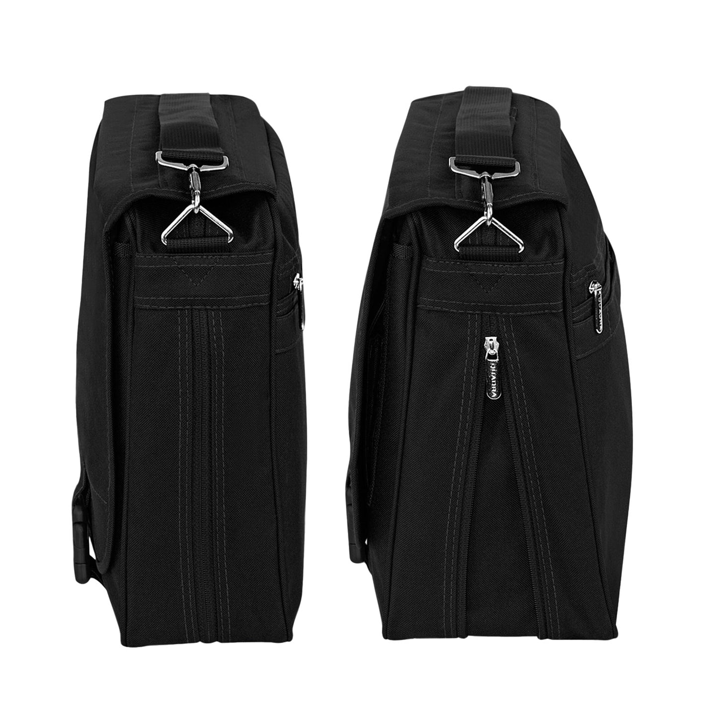 Black - Side - Quadra Portfolio Briefcase
