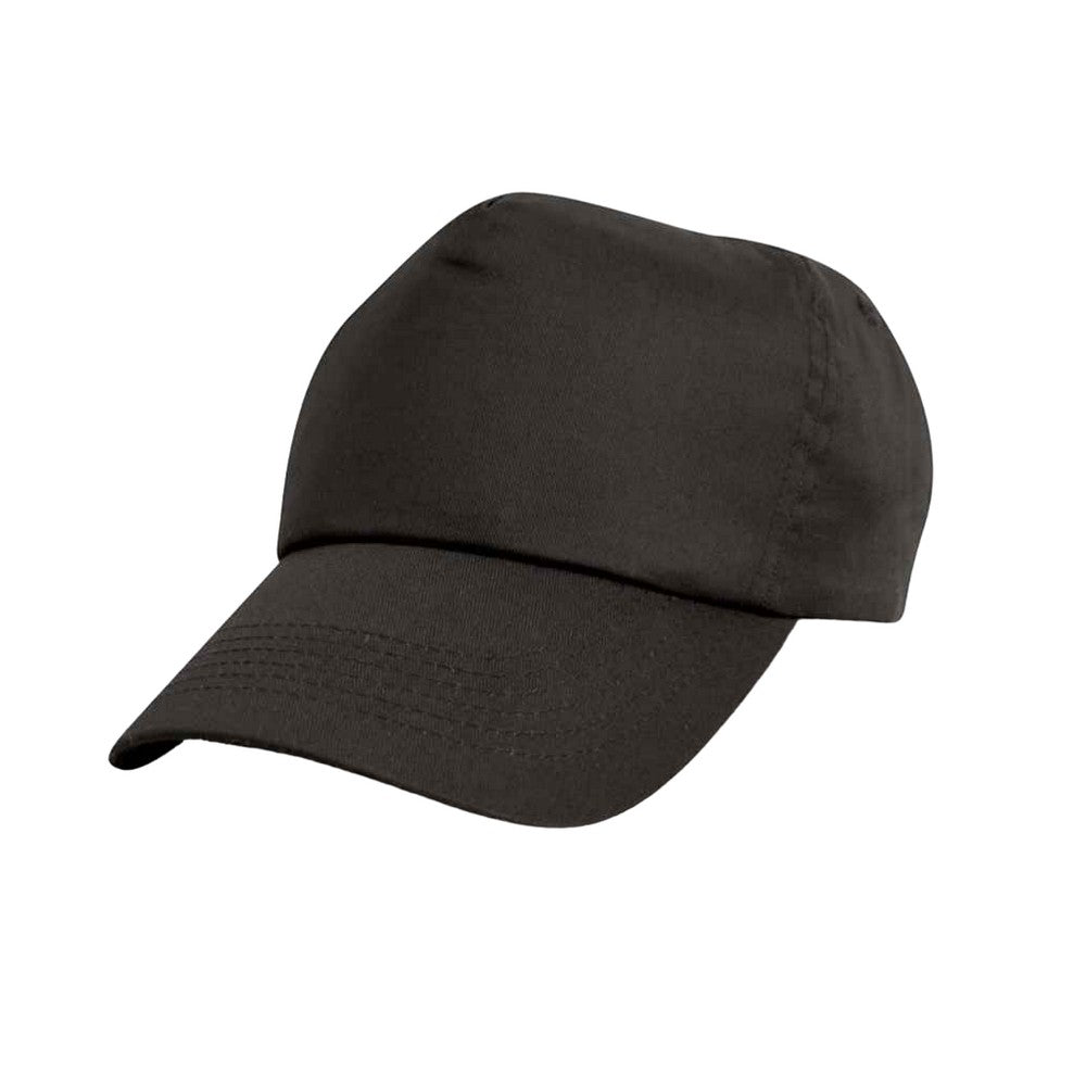 Black - Front - Result Headwear Cotton Baseball Cap