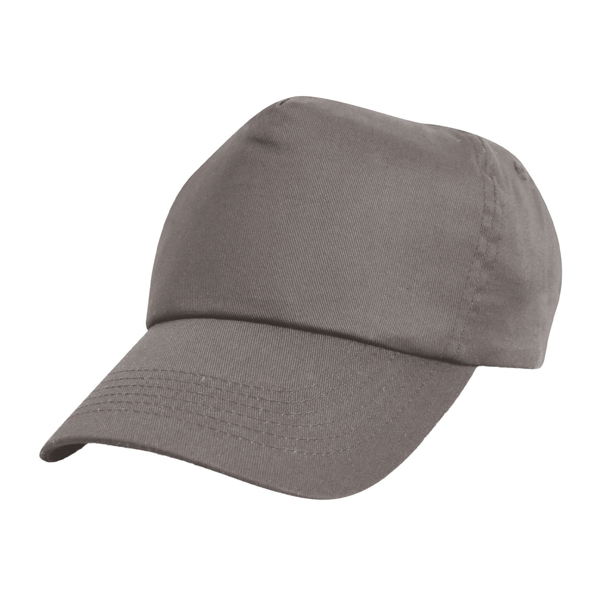 Grey - Front - Result Headwear Cotton Baseball Cap