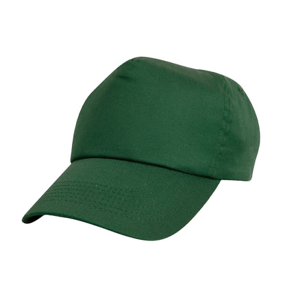 Bottle Green - Front - Result Headwear Cotton Baseball Cap
