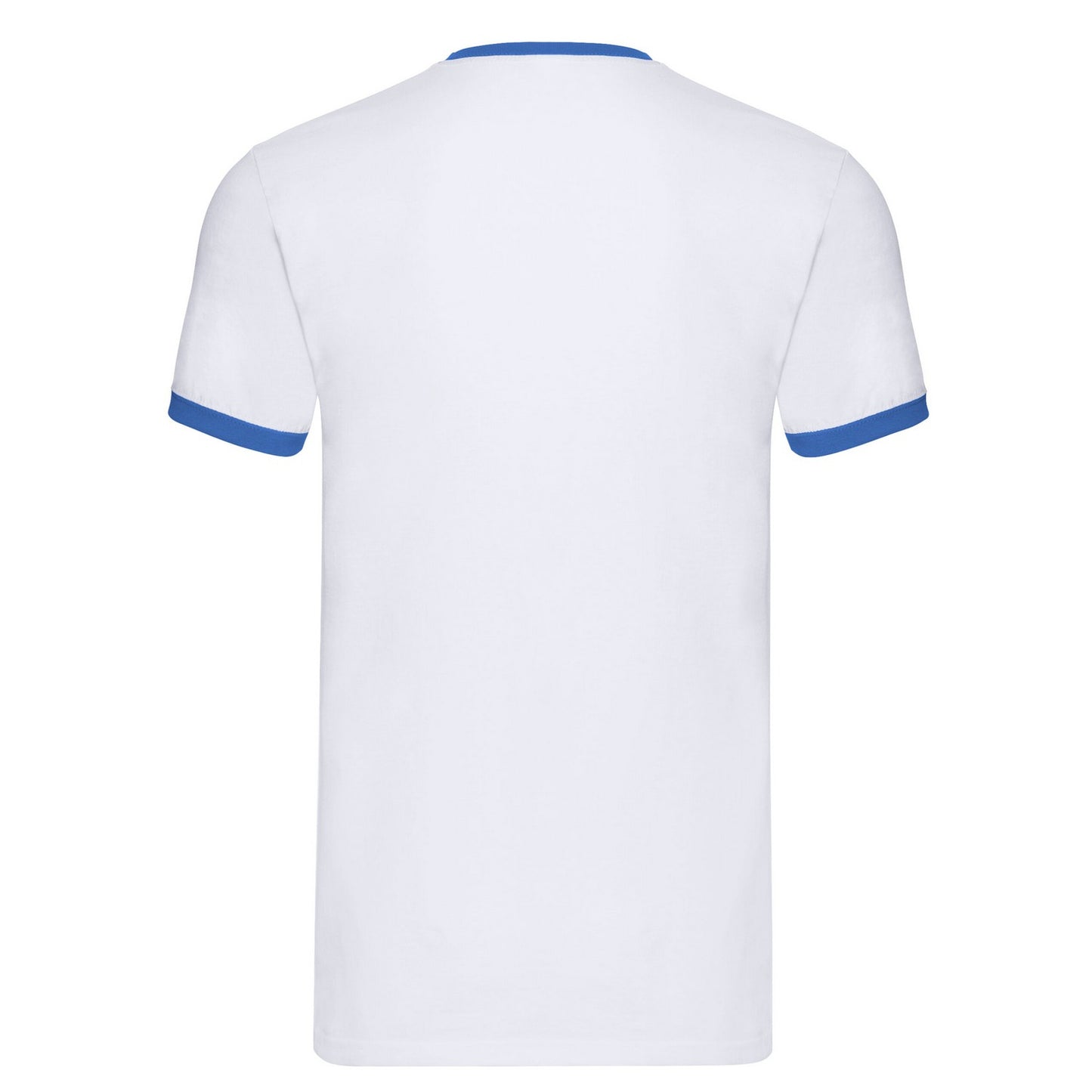 White-Royal Blue - Back - Fruit of the Loom Unisex Adult Ringer T-Shirt