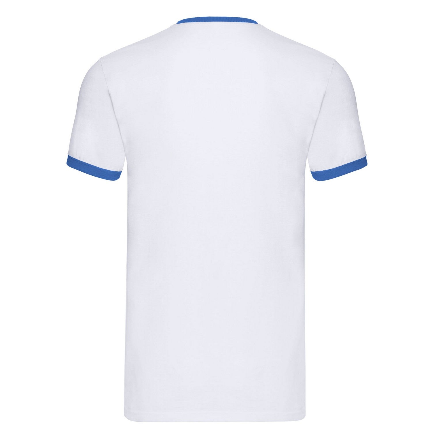 White-Royal Blue - Back - Fruit of the Loom Unisex Adult Ringer T-Shirt