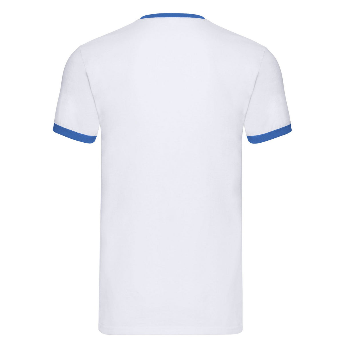 White-Royal Blue - Back - Fruit of the Loom Unisex Adult Ringer T-Shirt