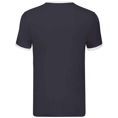 Navy-White - Back - Fruit of the Loom Unisex Adult Ringer T-Shirt