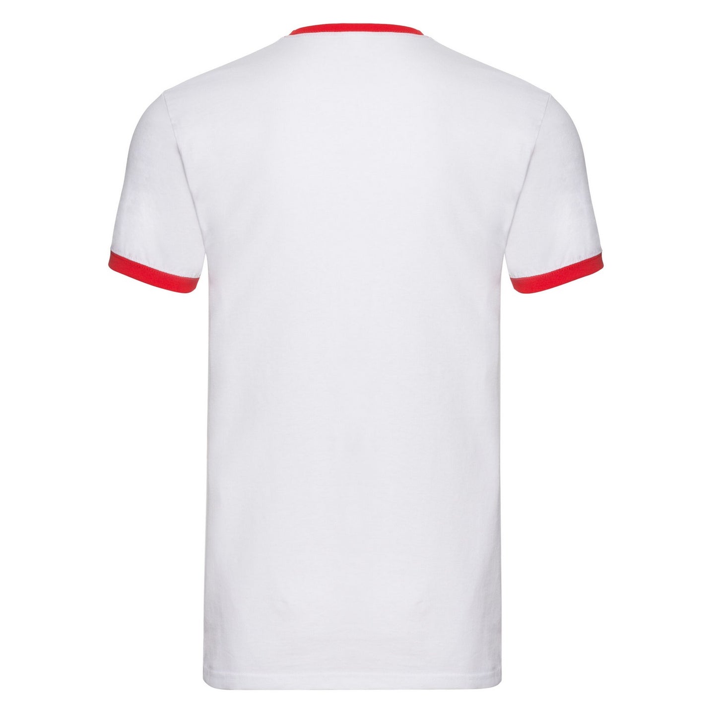 White-Red - Back - Fruit of the Loom Unisex Adult Ringer T-Shirt