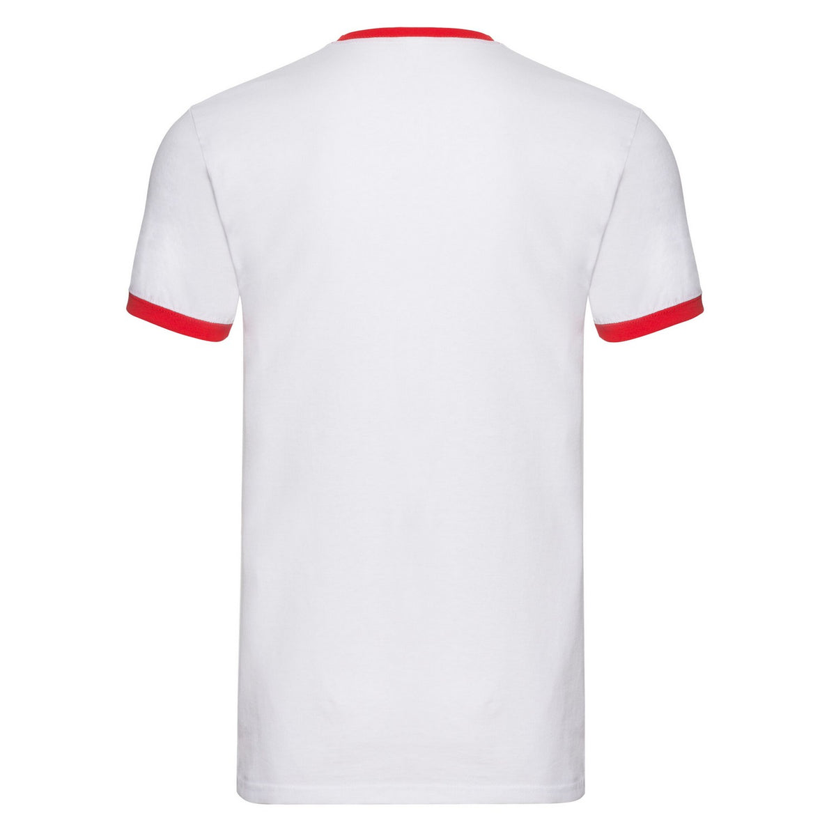 White-Red - Back - Fruit of the Loom Unisex Adult Ringer T-Shirt