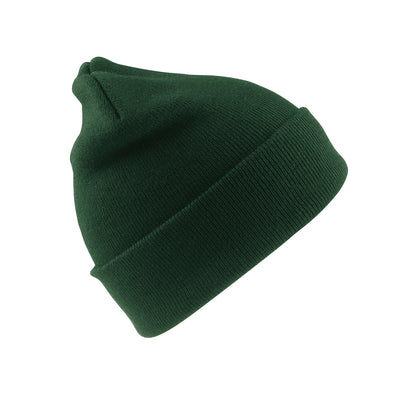 Bottle Green - Front - Result Winter Essentials Childrens-Kids Woolly Beanie