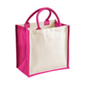 Fuchsia - Front - Westford Mill Midi Jute Printable Tote Bag