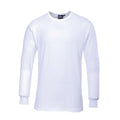 White - Front - Portwest Mens Thermal Underwear Long Sleeved T-Shirt (B123)