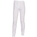 White - Front - Portwest Mens Thermal Underwear Trousers (B121) - Bottoms
