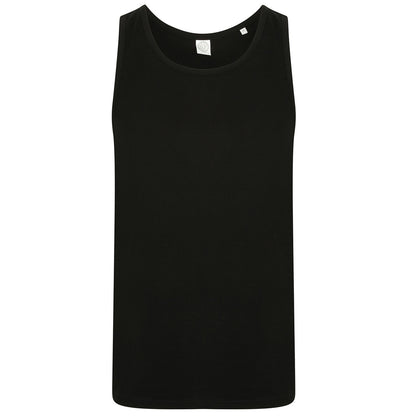 Black - Front - SF Mens Feel Good Vest Top