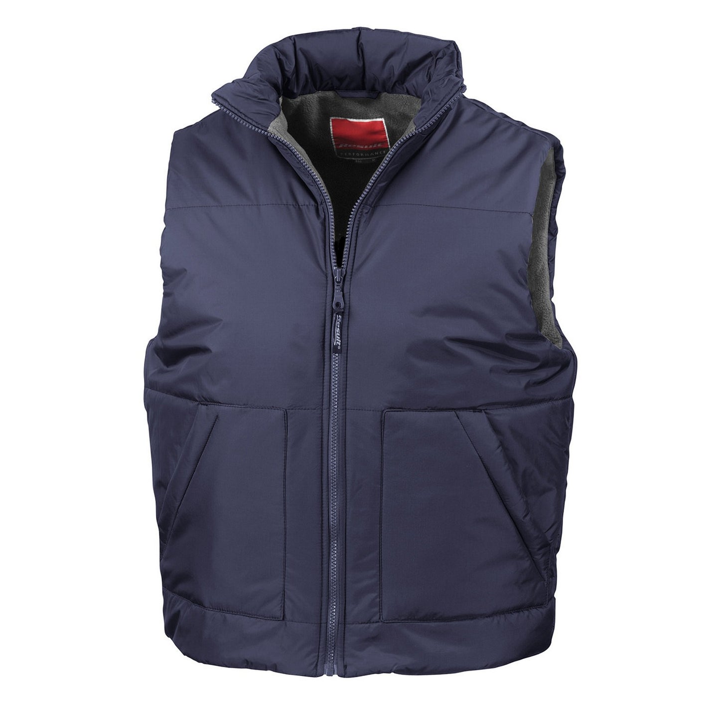 Navy - Front - Result Unisex Adult Fleece Lined Gilet