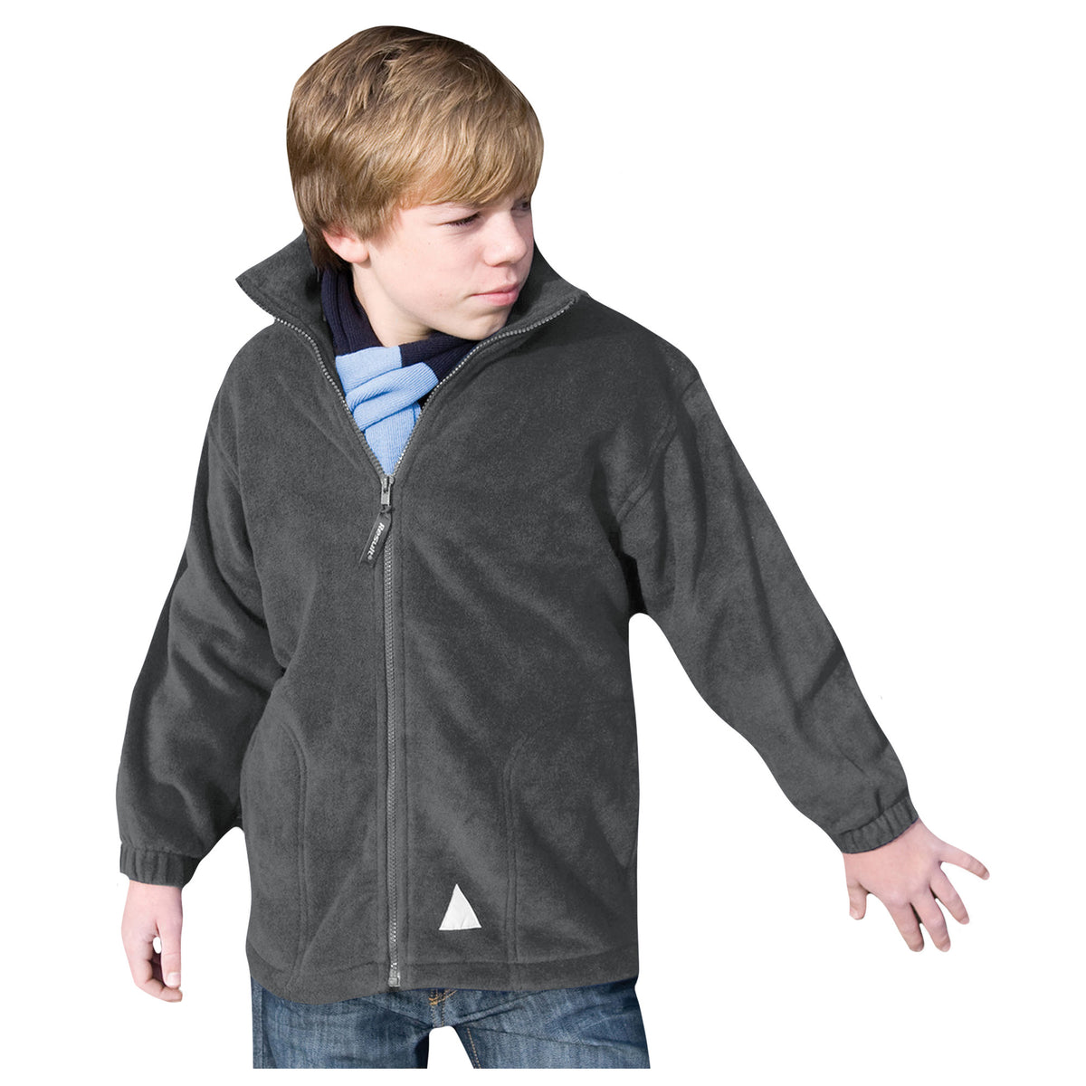 Oxford Grey - Back - Result Childrens-Kids Polartherm Fleece Jacket