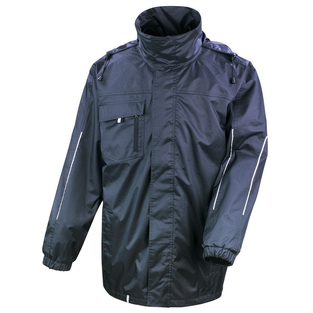 Navy - Front - Result Core Unisex Adult Transit 3 in 1 Softshell Printable Jacket