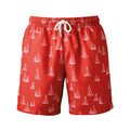 Coral - Front - Wombat Mens Nautical Swim Shorts