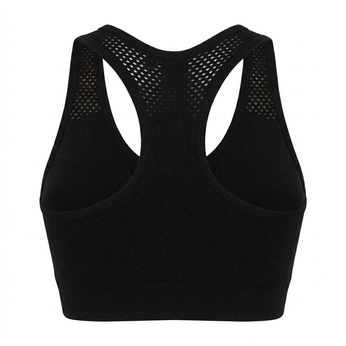 Black - Back - Tombo Womens-Ladies Seamless Sports Bra
