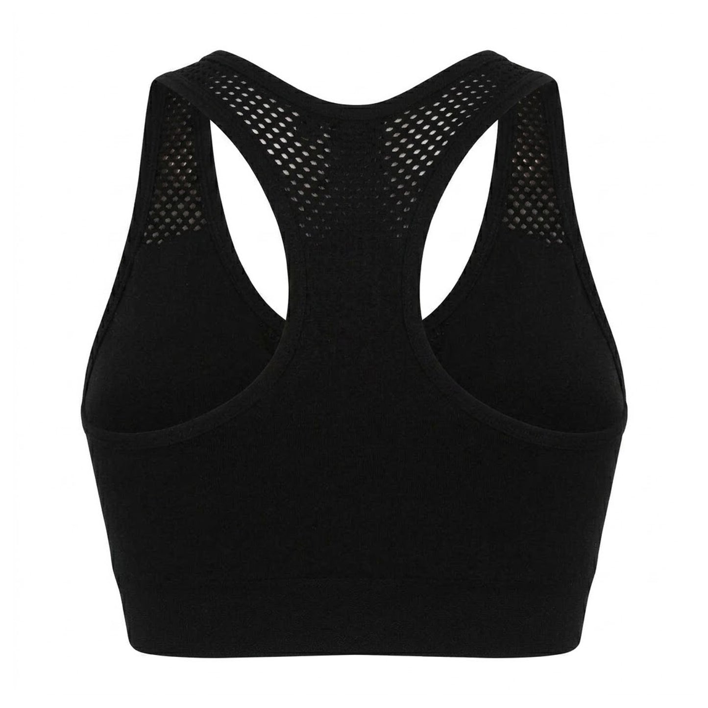 Black - Back - Tombo Womens-Ladies Seamless Sports Bra