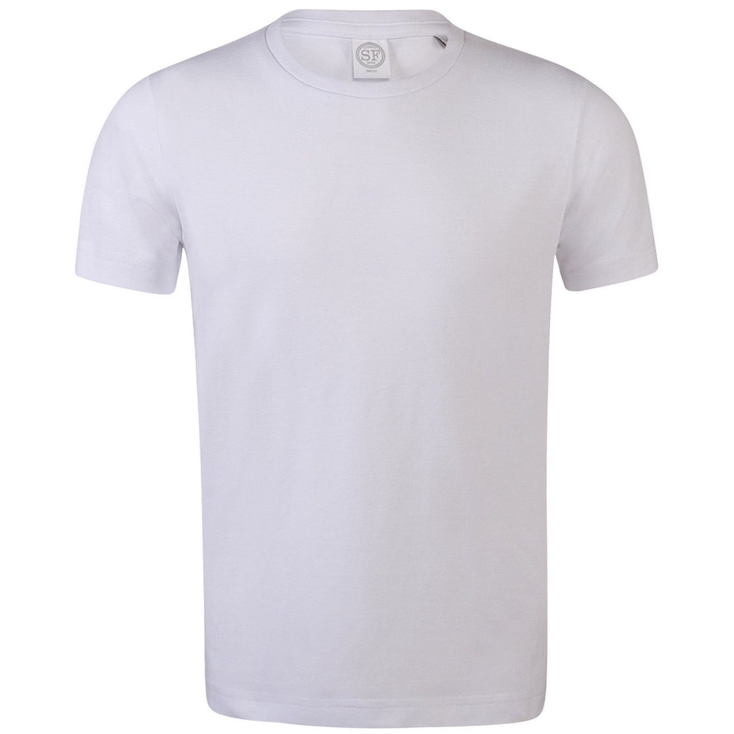 White - Front - SF Childrens-Kids Feel Good Plain Stretch T-Shirt
