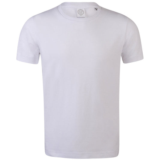 White - Front - SF Childrens-Kids Feel Good Plain Stretch T-Shirt