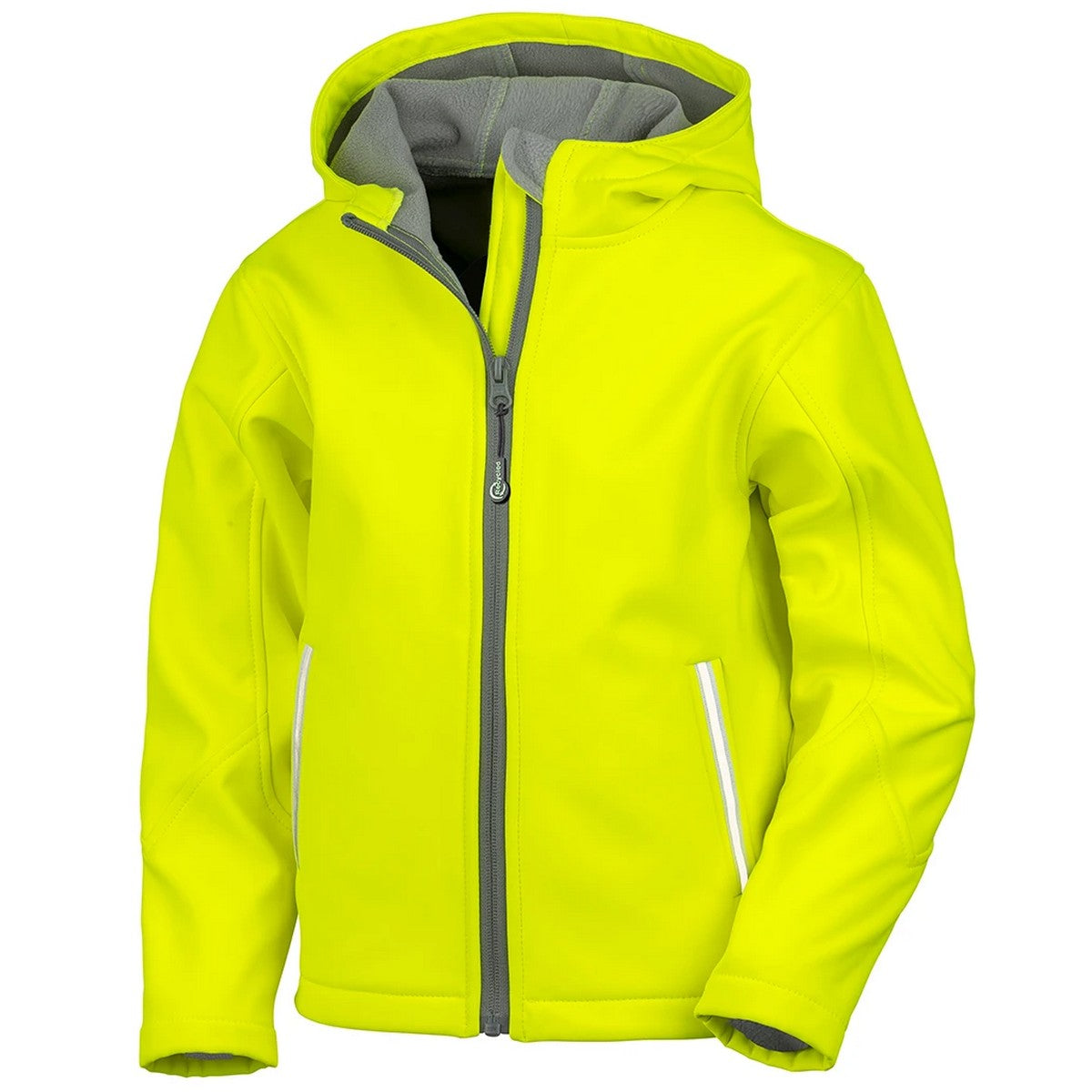 Neon Yellow - Front - Result Core Childrens-Kids TX Performance Hooded Soft Shell Jacket