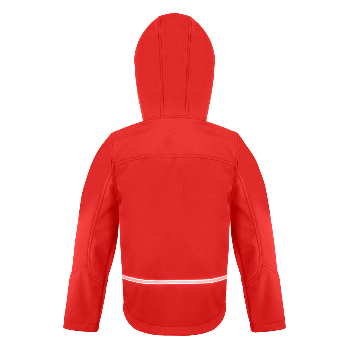 Red-Black - Back - Result Core Childrens-Kids TX Performance Hooded Soft Shell Jacket