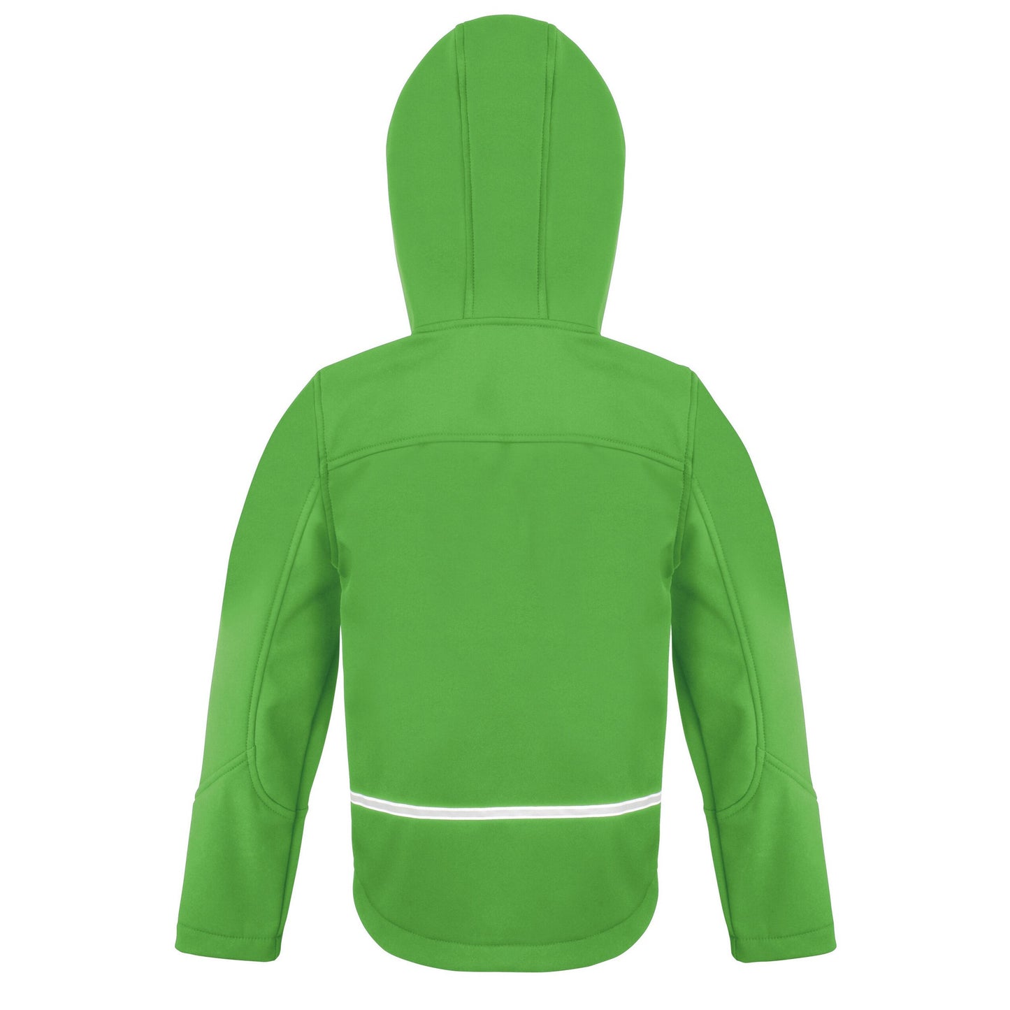Vivid Green-Black - Back - Result Core Childrens-Kids TX Performance Hooded Soft Shell Jacket