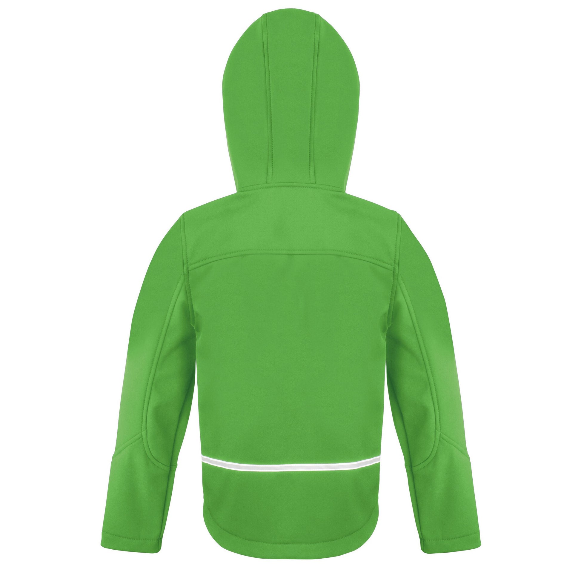 Vivid Green-Black - Back - Result Core Childrens-Kids TX Performance Hooded Soft Shell Jacket