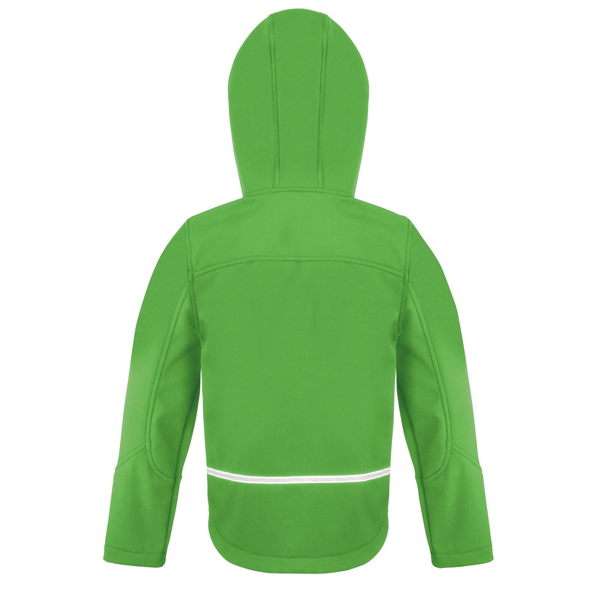 Vivid Green-Black - Back - Result Core Childrens-Kids TX Performance Hooded Soft Shell Jacket