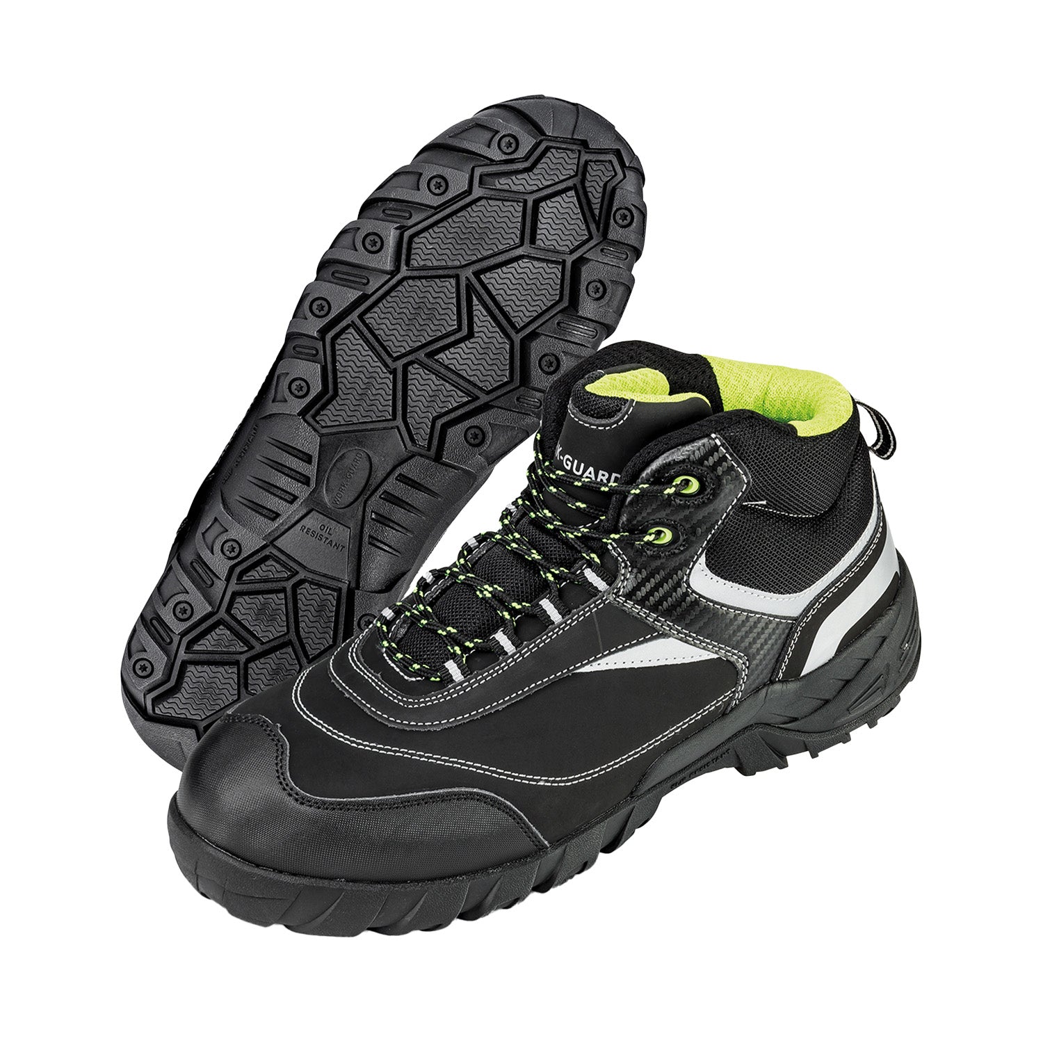 Black-Silver - Back - WORK-GUARD by Result Unisex Adult Blackwatch Safety Boots