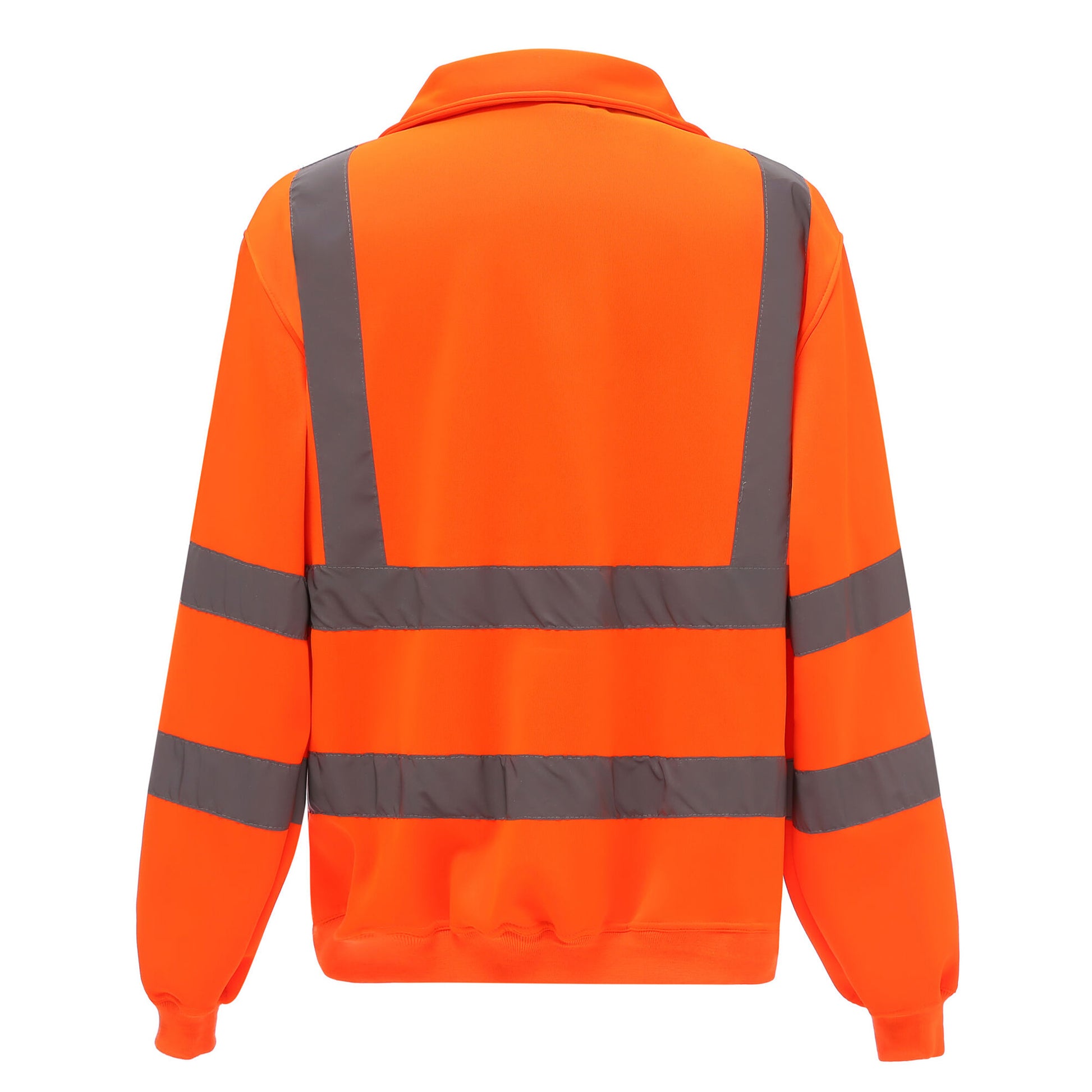Orange - Back - Yoko Unisex Adult High-Vis Long-Sleeved Safety T-Shirt