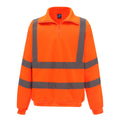 Orange - Front - Yoko Unisex Adult High-Vis Long-Sleeved Safety T-Shirt