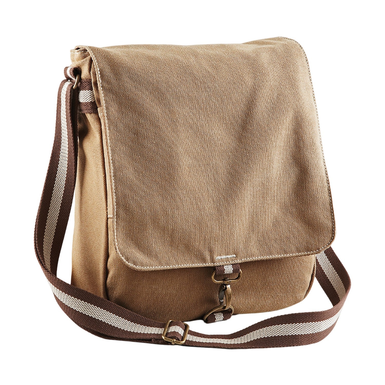 Sahara - Front - Quadra Vintage Canvas Messenger Bag