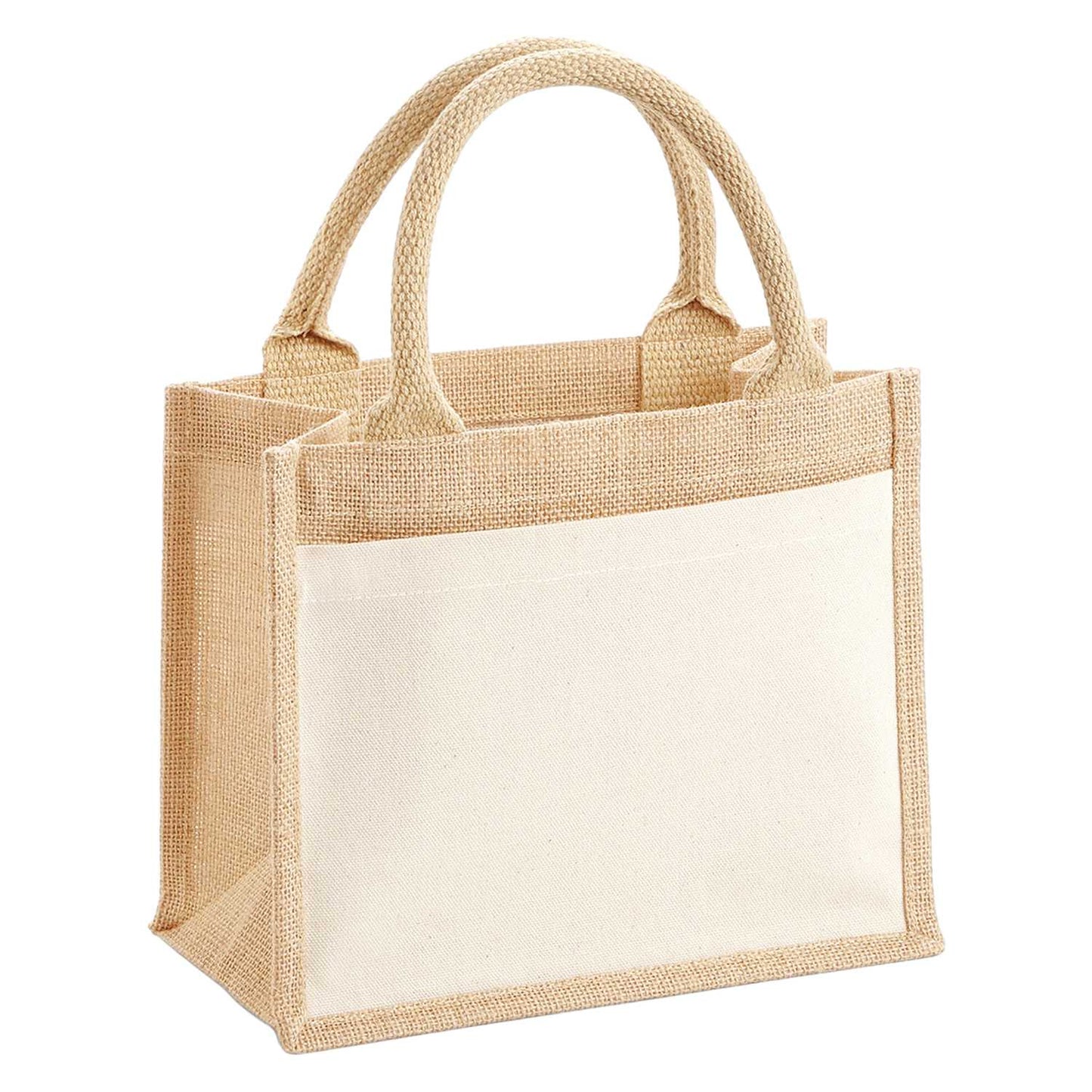 Natural - Back - Westford Mill Cotton Pocket Gift Bag