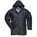 Black - Front - Portwest Mens Classic Rain Jacket (S440)