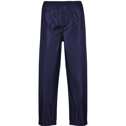 Navy - Front - Portwest Mens Classic Rain Trouser (S441) - Pants