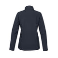 Navy-Carbon - Back - Stormtech Womens-Ladies Orbitor Soft Shell Jacket