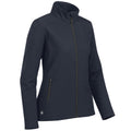 Navy-Carbon - Side - Stormtech Womens-Ladies Orbitor Soft Shell Jacket