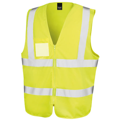 Yellow - Front - Result Core Unisex Adult Safety Hi-Vis Vest