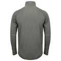 Grey Marl - Back - Tombo Mens Quarter Zip Long-Sleeved Top