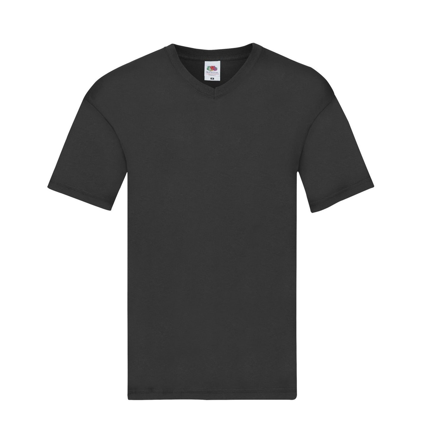 Black - Front - Fruit Of The Loom Mens Original Cotton Layered T-Shirt