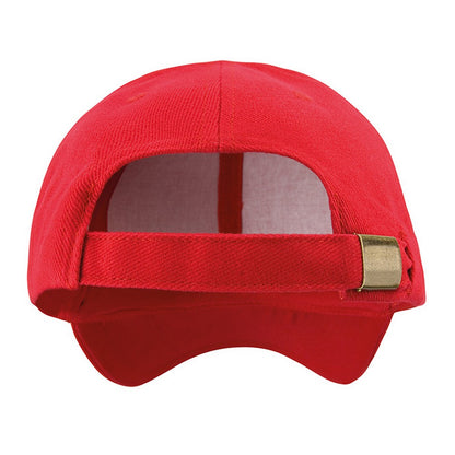 Red - Back - Result Headwear Pro Style Heavy Cotton Baseball Cap