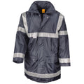 Navy - Front - WORK-GUARD by Result Unisex Adult Management Coat
