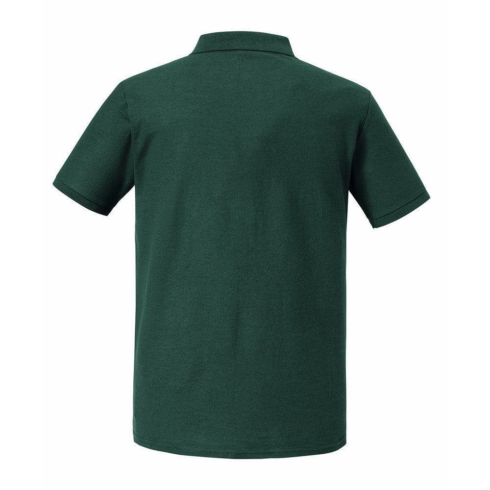 Bottle Green - Back - Russell Mens Authentic Eco Polo Shirt