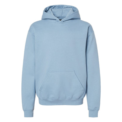 Stone Blue - Front - Gildan Childrens-Kids Fleece Midweight Hoodie