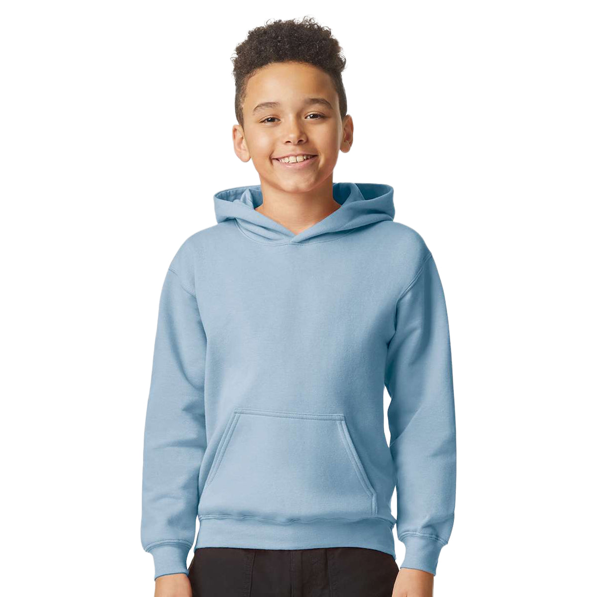 Stone Blue - Lifestyle - Gildan Childrens-Kids Fleece Midweight Hoodie